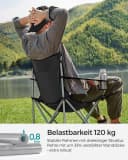 SONGMICS Campingstuhl Klappstühle 2er Set Rot/Schwarz Armlehnen Getränkehalter Bild 4