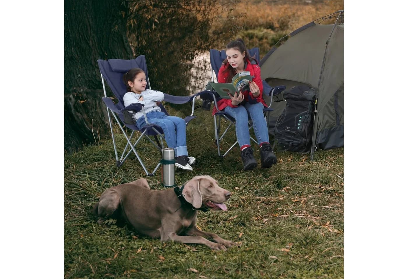 SONGMICS Campingstuhl Klappstuhl Outdoor mit Kopfstütze 150 kg - Bild 3