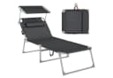 SONGMICS Gartenliege Klappbarer Liegestuhl 200x71x38cm Bild 2