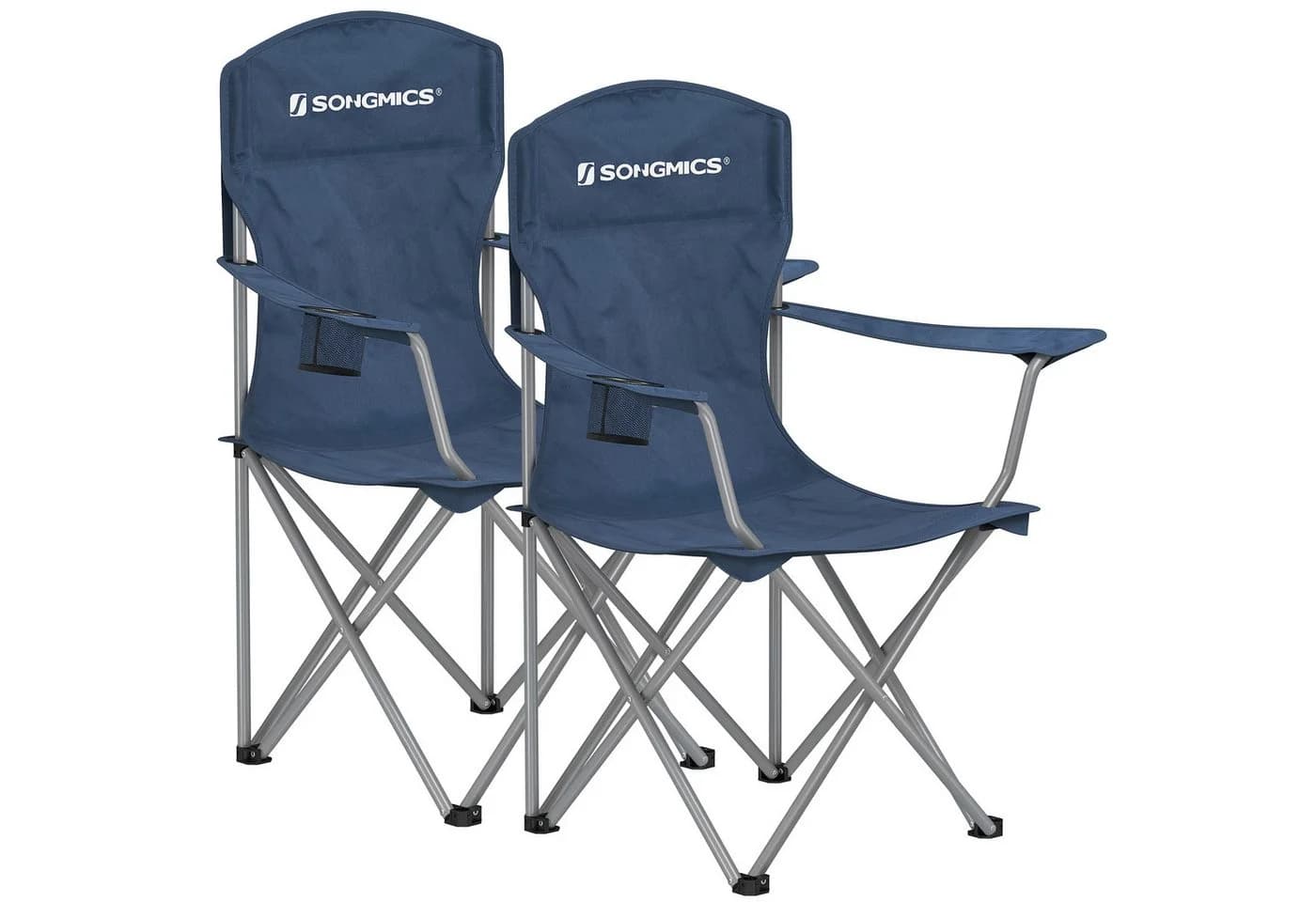SONGMICS Campingstuhl Klappstuhl 2er Set bis 150 kg belastbar Blau - Bild 2