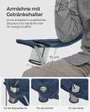 SONGMICS Campingstuhl Klappstuhl 2er Set bis 150 kg belastbar Blau Bild 5