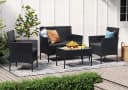 SONGMICS Gartenlounge-Set 4-tlg. Schwarz/Grau Bild 2