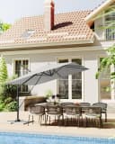 SONGMICS Sonnenschirm 270x270 cm Ampelschirm UPF 50+ 360° Drehbar Bild 1