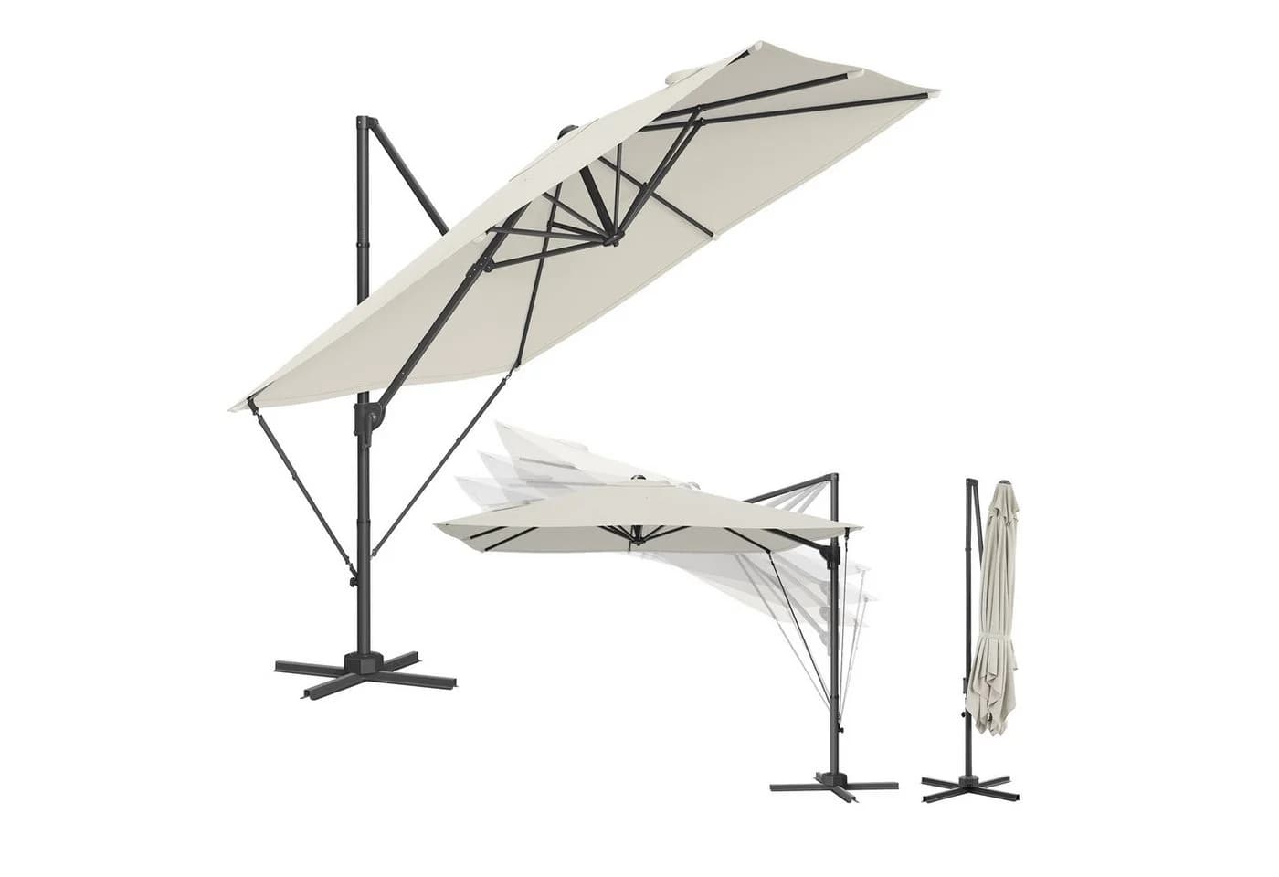 SONGMICS Sonnenschirm 270x270 cm UPF 50+ 360° drehbar - Bild 2