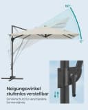 SONGMICS Sonnenschirm 270x270 cm UPF 50+ 360° drehbar Bild 5