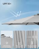 SONGMICS Sonnenschirm 300cm Ampelschirm mit 28 Solar-LED-Leuchten Bild 3