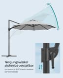 SONGMICS Sonnenschirm 300cm Ampelschirm mit 28 Solar-LED-Leuchten Bild 4
