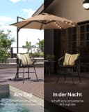 SONGMICS Sonnenschirm 300cm mit LED-Beleuchtung Bild 3