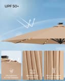 SONGMICS Sonnenschirm 300cm mit LED-Beleuchtung Bild 4