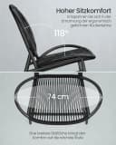 SONGMICS Gartenlounge-Set 3-tlg. 2 Stühle 1 Beistelltisch PE-Polyrattan Bild 3