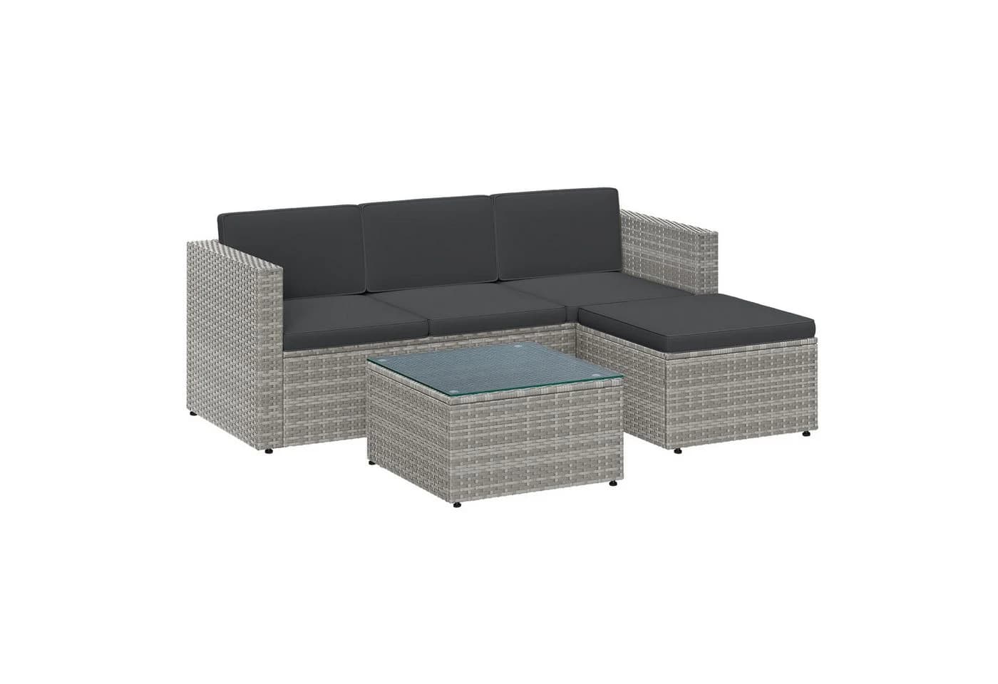 SONGMICS Gartenlounge-Set 5-tlg. Rattan