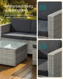 SONGMICS Gartenlounge-Set 5-tlg. Rattan Bild 3