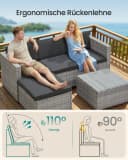 SONGMICS Gartenlounge-Set 5-tlg. Rattan Bild 4