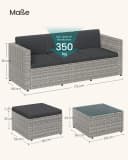 SONGMICS Gartenlounge-Set 5-tlg. Rattan Bild 5
