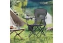SONGMICS Campingstuhl 2er Set Klappstuhl Outdoor Angelstuhl Grau Bild 1