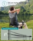 SONGMICS Campingstuhl 2er Set Klappstuhl Outdoor Angelstuhl Grau Bild 4