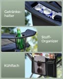 SONGMICS Campingstuhl Klappstuhl mit Getränkehalter und Polsterung Bild 5