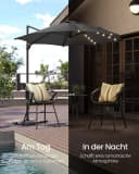 SONGMICS Sonnenschirm Ampelschirm 300cm LED-Beleuchtung Bild 3