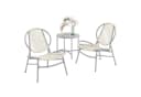 SONGMICS Gartenlounge-Set 3-tlg. Grau PE-Polyrattan Bild 2