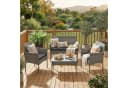 SONGMICS Gartenlounge-Set 4-tlg. Grau Polyrattan Bild 2