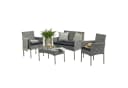 SONGMICS Gartenlounge-Set 4-tlg. Grau Polyrattan Bild 3