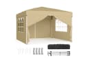 SONGMICS Pavillon 3m/6m x 3m mit Seitenwänden Beige/Grau Bild 1