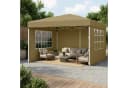 SONGMICS Pavillon 3m/6m x 3m mit Seitenwänden Beige/Grau Bild 2
