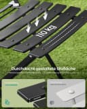 SONGMICS Balkonset 3-teilig Klapptisch 2 Stühle Schwarz Beige Bild 5