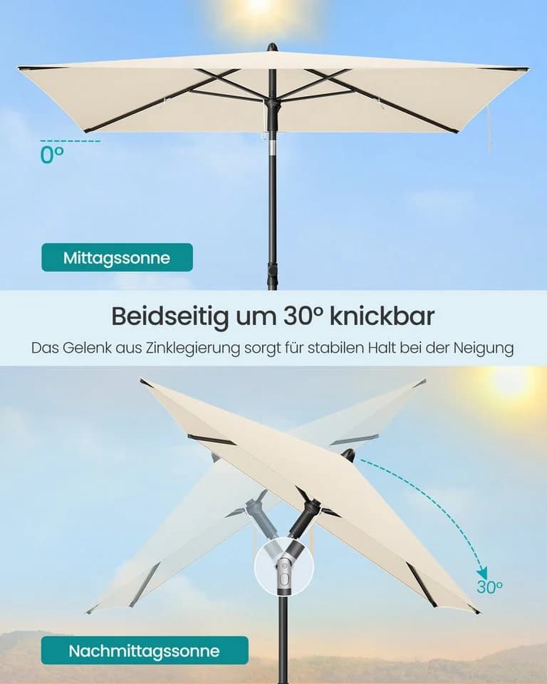 SONGMICS Sonnenschirm UPF 50+ Beige - Bild 3