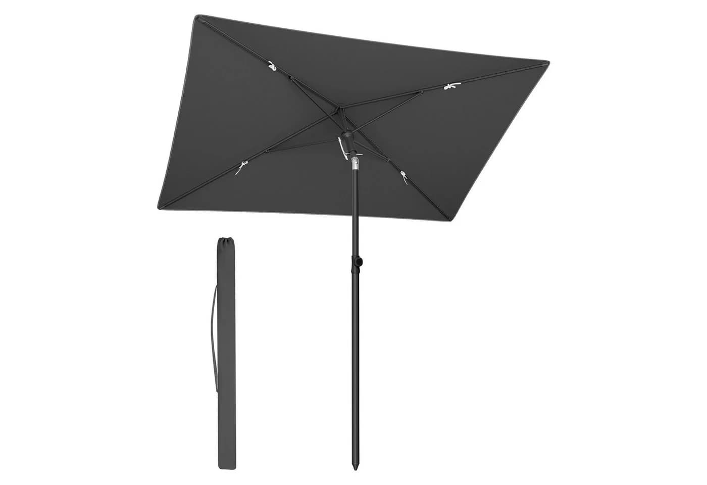 SONGMICS Sonnenschirm UPF 50+ Sonnenschutz knickbar ohne Ständer - Bild 2