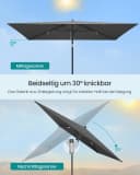 SONGMICS Sonnenschirm UPF 50+ Sonnenschutz knickbar ohne Ständer Bild 4