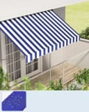 SONGMICS Klemmmarkise Balkonschatten Blau-Weiß UV-Schutz Bild 2