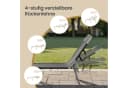 SONGMICS Gartenliege Schwarz Klappbar Mit Verstellbarer Sonnenblende Bild 4