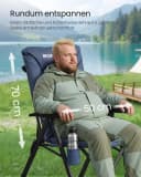 SONGMICS Campingstuhl Blau Verstellbare Rückenlehne mit Polsterung Bild 5