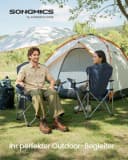 SONGMICS Faltbarer Campingstuhl mit hoher Rückenlehne und Getränkehalter Bild 1