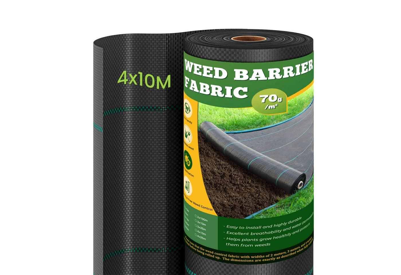 OUNUO Unkrautvlies 90g/m² Schwarz Polypropylen Gartenvlies - Bild 2