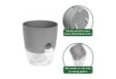 OSTWOLKE Kräutertopf Selbstbewässerung 3er Set Grau Bild 3