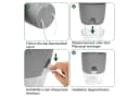 OSTWOLKE Kräutertopf Selbstbewässerung 3er Set Grau Bild 4