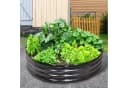 HOMERECOMMEND Hochbeet Blumenkasten Halbkreis Metall Schwarz (2 St) Bild 3