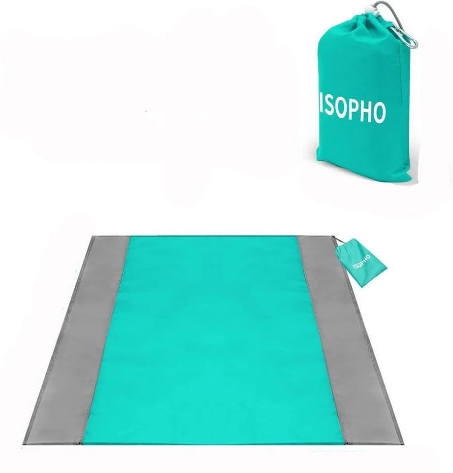 Diyarts Picknickdecke Übergröße Wasserdicht Sanddicht Klappbar Blau - Bild 2