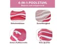 Diyarts 4-in-1 Wasserhängematte Rosa PVC Pool & Strand Bild 3