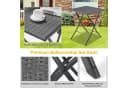 TLGREEN Balkonset Gartentisch- und Stuhlset 3-teilig Klappbar Grau Bild 5