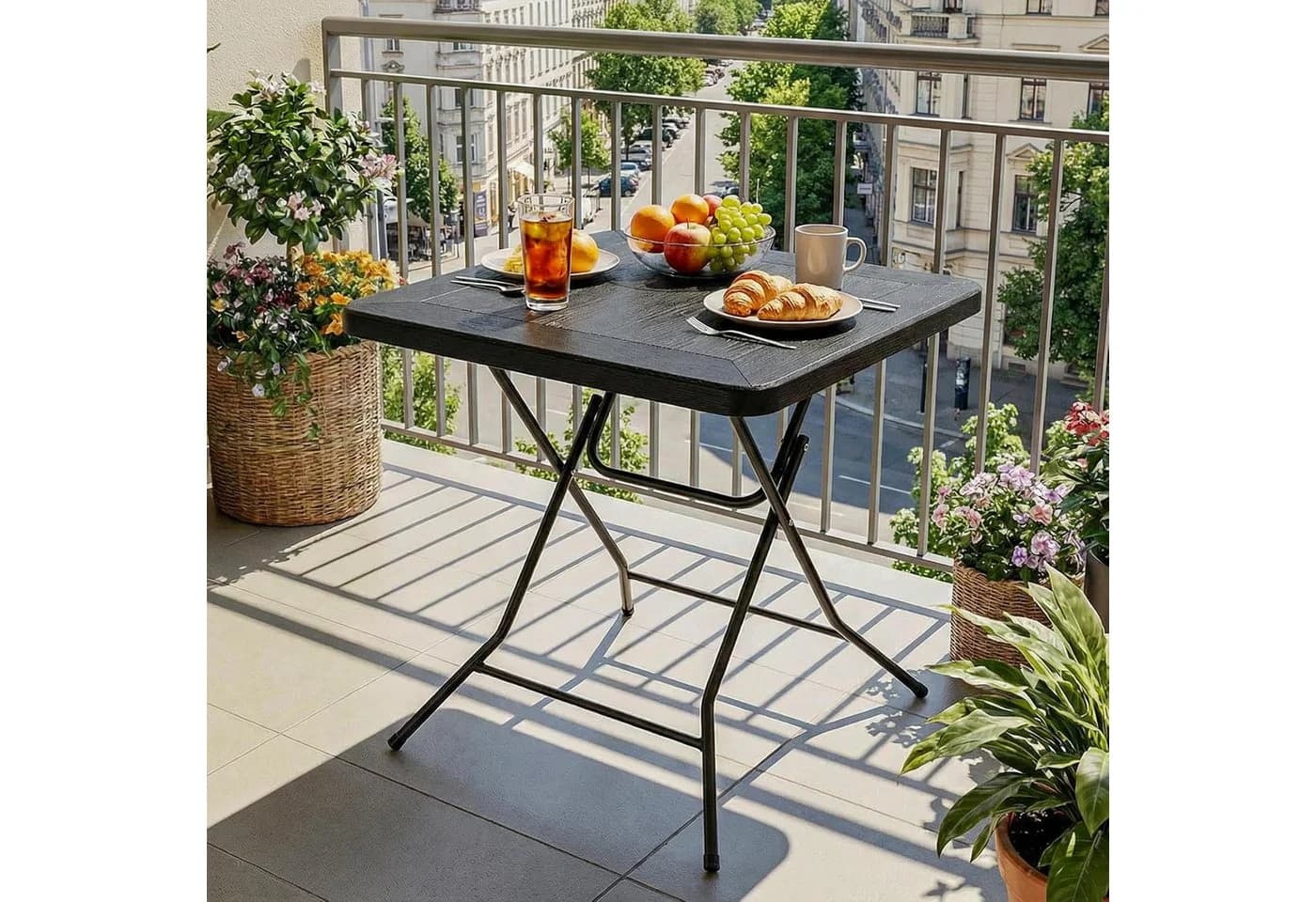 TLGREEN Gartentisch Buffettisch Klappbar Holz-Optik - Bild 2