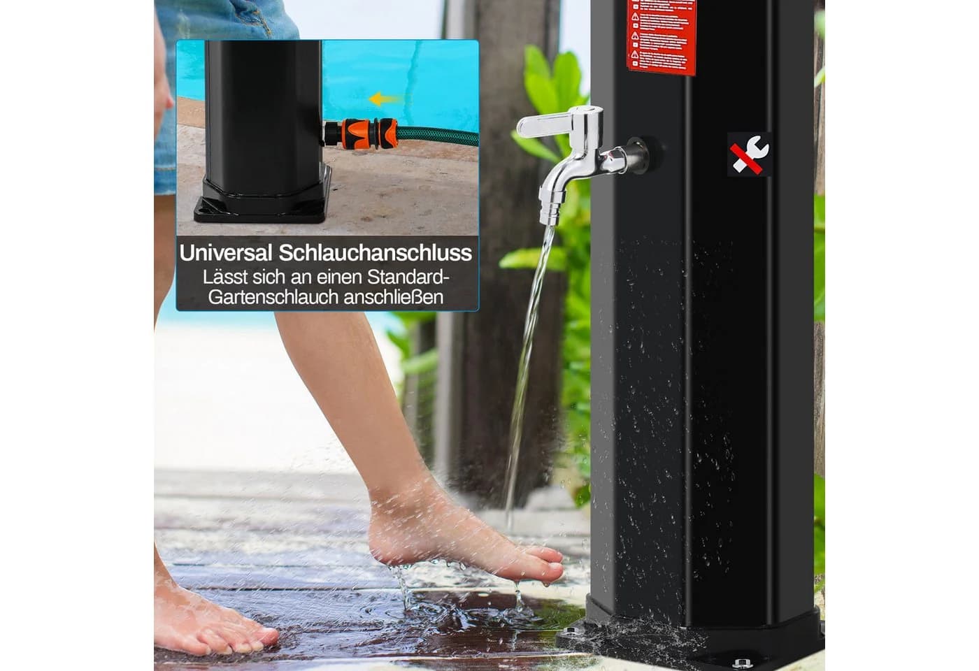 TLGREEN Solardusche 35L 360° Oberkopf-Duschkopf - Bild 5