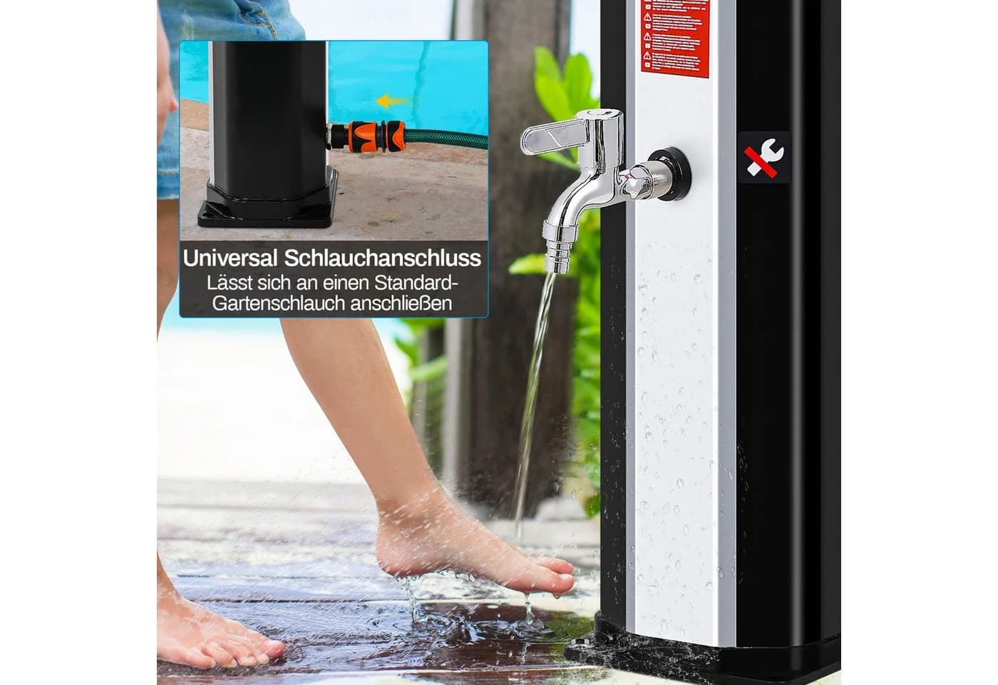 TLGREEN Solardusche 35L 360° Oberkopf-Duschkopf - Bild 3
