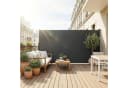 TLGREEN Seitenmarkise Aluminium-Eisen, Ausziehbar Seitenrollo Grau 350x160cm Bild 2