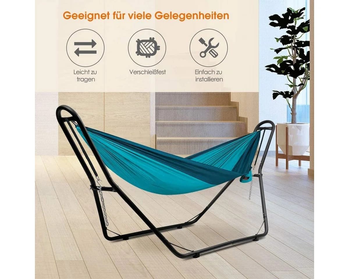 KOMFOTTEU Hängemattengestell Schwarz bis 200kg