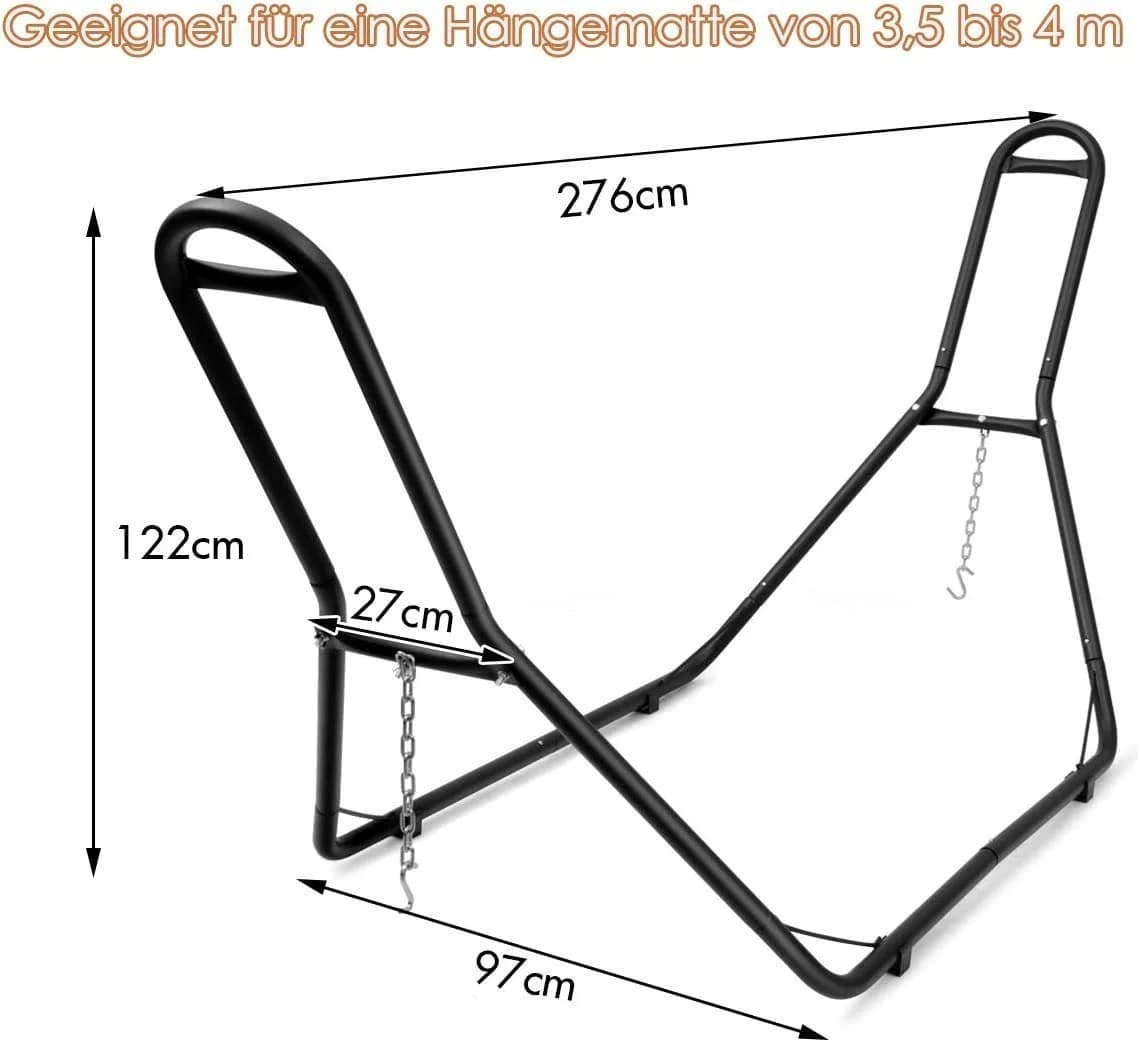 KOMFOTTEU Hängemattengestell Schwarz bis 200kg - Bild 5