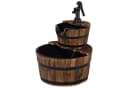 COSTWAY Gartenbrunnen Holz Wasserbecken 44,50x44,50 cm Wasserpumpe Bild 2