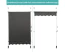 COSTWAY Klemmmarkise Grau Höhenverstellbar Bild 5